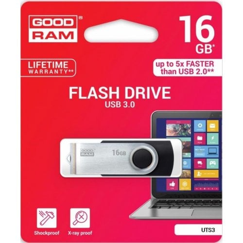 Купить Накопитель GoodRAM Twister 16GB USB 3.0 Black (UTS3-0160K0R11) - цена в Харькове, Киеве, Днепре, Одессе
в интернет-магазине Telemart фото