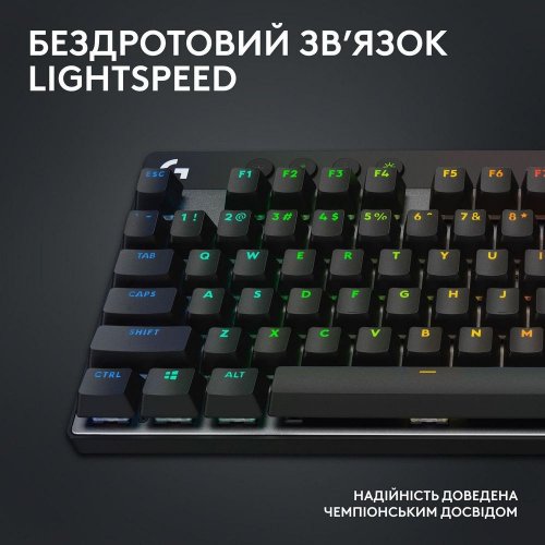 Купити Клавіатура Logitech G Pro X TKL LightSpeed Mechanical Tactile Wireless (920-012136) Black - ціна в Києві, Львові, Вінниці, Хмельницькому, Франківську, Україні | інтернет-магазин TELEMART.UA фото