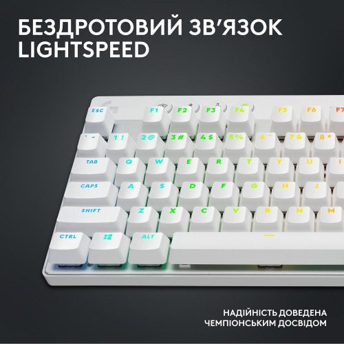 Photo Keyboard Logitech G Pro X TKL LightSpeed Mechanical Tactile Wireless (920-012148) White