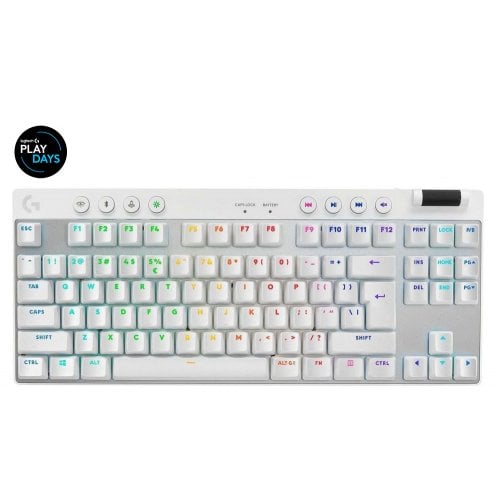 Купить Клавиатура Logitech G Pro X TKL LightSpeed Mechanical Tactile Wireless (920-012148) White - цена в Харькове, Киеве, Днепре, Одессе
в интернет-магазине Telemart фото
