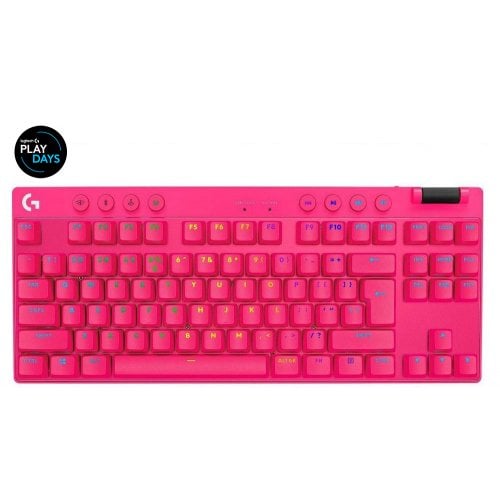 Купить Клавиатура Logitech G Pro X TKL LightSpeed Mechanical Tactile Wireless (920-012159) Magenta - цена в Харькове, Киеве, Днепре, Одессе
в интернет-магазине Telemart фото