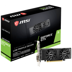 видеокарта MSI GeForce GTX 1650 Low Profile OC 4096MB (GTX 1650 4GT LP OC) (Восстановлено продавцом, 568914)