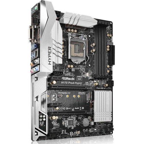 Продати Материнська плата AsRock H170 Pro4/Hyper (s1151, Intel H170) за Trade-In у інтернет-магазині Телемарт - Київ, Дніпро, Україна фото