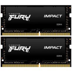 Уцінка озп Kingston SODIMM DDR4 64GB (2x32GB) 3200Mhz FURY Impact Black (KF432S20IBK2/64) (Сліди встановлення, 570110)