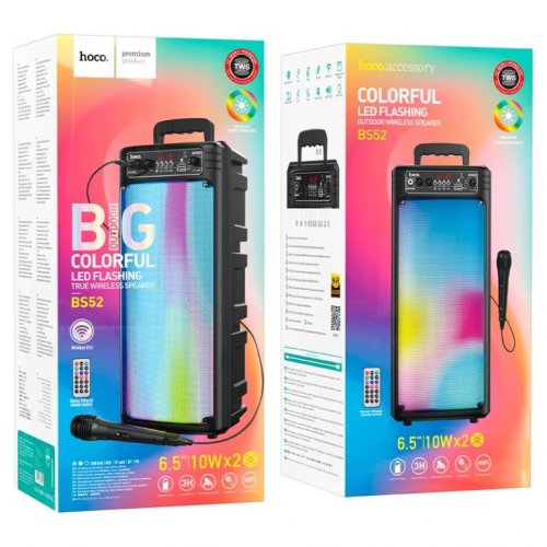 Портативна акустика HOCO BS52 Billowing (6931474780799) Black купити в Україні | Telemart фото