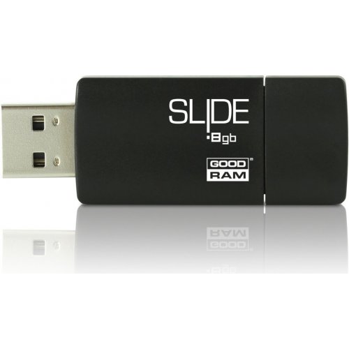 Купить Накопитель GoodRAM Slide 8GB USB 2.0 Black (USL2-0080K0R11) - цена в Харькове, Киеве, Днепре, Одессе
в интернет-магазине Telemart фото