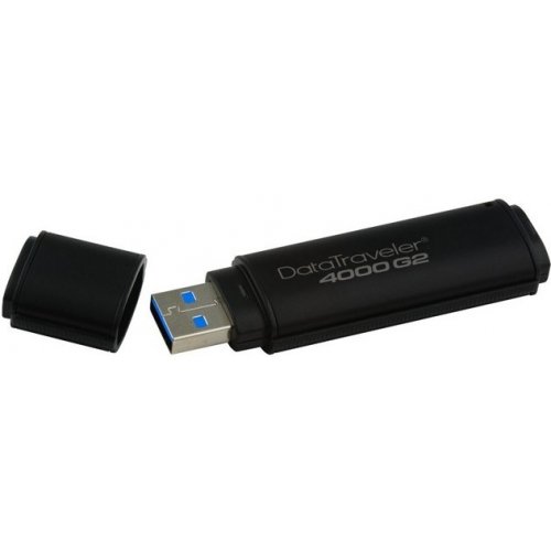 Купить Накопитель Kingston DataTraveler 4000 G2 Metal Security 16GB USB 3.0 Black (DT4000G2/16GB) - цена в Харькове, Киеве, Днепре, Одессе
в интернет-магазине Telemart фото