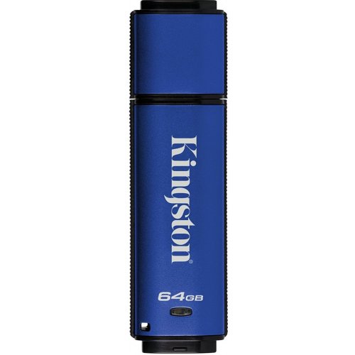 Купить Накопитель Kingston DataTraveler Vault Privacy 64GB USB 3.0 Blue (DTVP30/64GB) - цена в Харькове, Киеве, Днепре, Одессе
в интернет-магазине Telemart фото