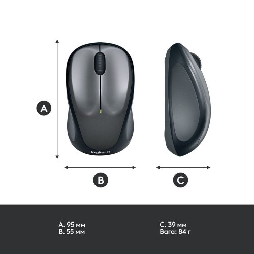 Фото Мышка Logitech M235 (910-002201) Grey