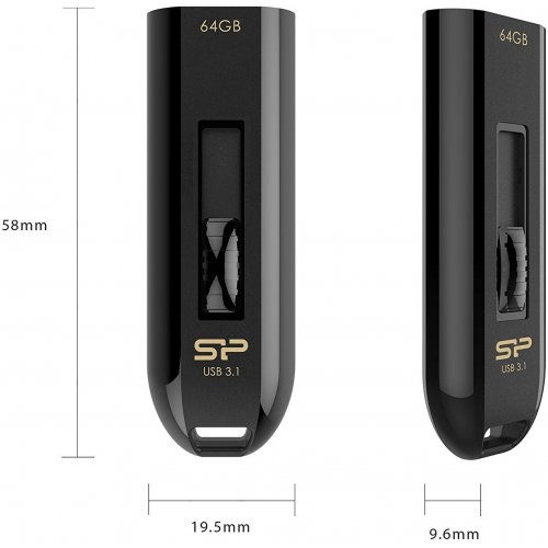 Купить Накопитель Silicon Power Blaze B21 64GB USB 3.1 Black (SP064GBUF3B21V1K) - цена в Харькове, Киеве, Днепре, Одессе
в интернет-магазине Telemart фото