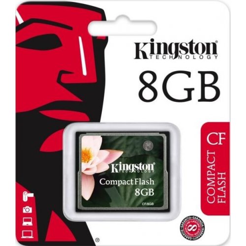 Купить Карта памяти Kingston Compact Flash Memory Card 8GB (CF/8GB) - цена в Харькове, Киеве, Днепре, Одессе
в интернет-магазине Telemart фото