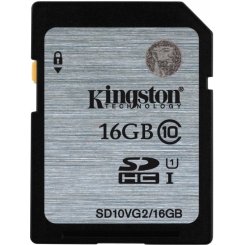 Карта памяти Kingston SDHC 16GB Class 10 UHS-I (SD10VG2/16GB)