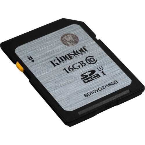 Купить Карта памяти Kingston SDHC 16GB Class 10 UHS-I (SD10VG2/16GB) - цена в Харькове, Киеве, Днепре, Одессе
в интернет-магазине Telemart фото