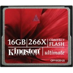 Карта памяти Kingston Compact Flash Ultimate 16GB 266x (CF/16GB-U2)