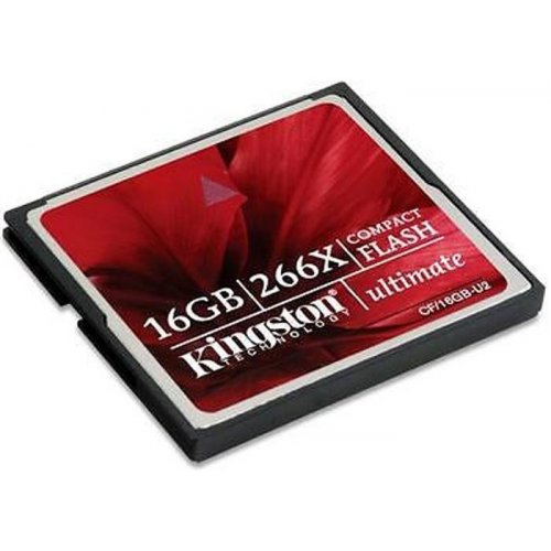 Купити Карта пам'яті Kingston Compact Flash Ultimate 16GB 266x (CF/16GB-U2) - ціна в Києві, Львові, Вінниці, Хмельницькому, Франківську, Україні | інтернет-магазин TELEMART.UA фото