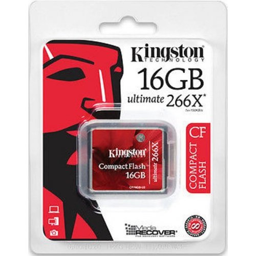 Купити Карта пам'яті Kingston Compact Flash Ultimate 16GB 266x (CF/16GB-U2) - ціна в Києві, Львові, Вінниці, Хмельницькому, Франківську, Україні | інтернет-магазин TELEMART.UA фото