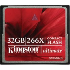Карта памяти Kingston Compact Flash Ultimate 32GB 266x (CF/32GB-U2)