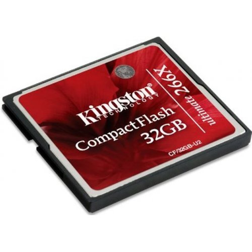 Купить Карта памяти Kingston Compact Flash Ultimate 32GB 266x (CF/32GB-U2) - цена в Харькове, Киеве, Днепре, Одессе
в интернет-магазине Telemart фото