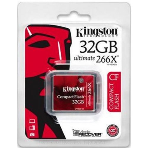 Купить Карта памяти Kingston Compact Flash Ultimate 32GB 266x (CF/32GB-U2) - цена в Харькове, Киеве, Днепре, Одессе
в интернет-магазине Telemart фото