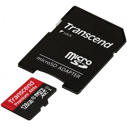 Купить Карта памяти Transcend microSDXC 128GB Class10 UHS-1 (с адаптером) (TS128GUSDU1) - цена в Харькове, Киеве, Днепре, Одессе
в интернет-магазине Telemart фото