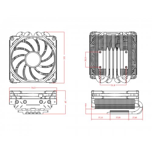 Фото Кулер ID-Cooling IS-40X V3 (IS-40X V3 WHITE)
