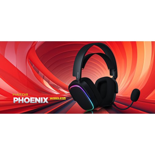 Photo Headset HATOR Phoenix RGB Wireless Tri-mode (HTA-870) Black