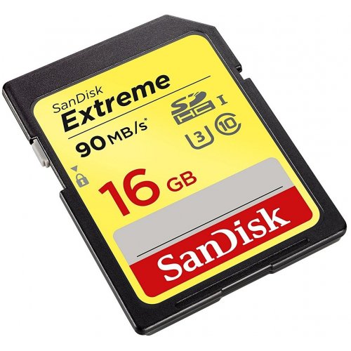 Купить Карта памяти SanDisk Extreme SDHC 16GB Class 10 UHS-I U3 (SDSDXNE-016G-GNCIN) - цена в Харькове, Киеве, Днепре, Одессе
в интернет-магазине Telemart фото