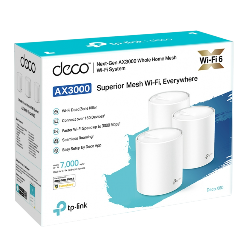 Купити Wi-Fi роутер TP-LINK Deco X60 AX5400 Whole Home Mesh Wi-Fi System (3-pack) - ціна в Києві, Львові, Вінниці, Хмельницькому, Франківську, Україні | інтернет-магазин TELEMART.UA фото