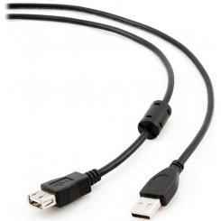 Фото Удлинитель Cablexpert USB 2.0 AM-AF 4,5m с ферритом (CCF-USB2-AMAF-15) Black
