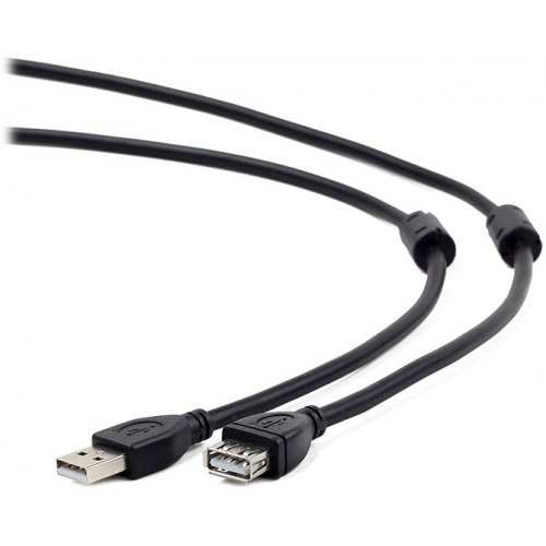 Купити Кабель Cablexpert USB 2.0 AM-AF 4,5m с ферритом (CCF2-USB2-AMAF-15) Black - ціна в Києві, Львові, Вінниці, Хмельницькому, Франківську, Україні | інтернет-магазин TELEMART.UA фото