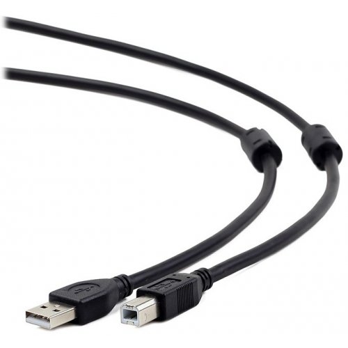 Кабель Cablexpert USB 2.0 AM-BM 3m с ферритом (CCF2-USB2-AMBM-10) Black купити в Україні | Telemart фото