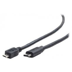 Кабель Cablexpert USB 2.0 microUSB-CM 1m Type-C (CCP-USB2-mBMCM-1M) Black