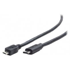 Кабель Cablexpert USB 2.0 microUSB-CM 1,8m Type-C (CCP-USB2-mBMCM-6) Black