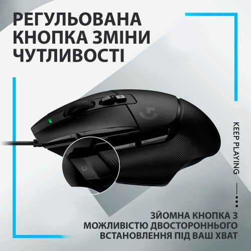 Фото Ігрова мишка з килимком Logitech G502 X + G240 (991-000489) Black