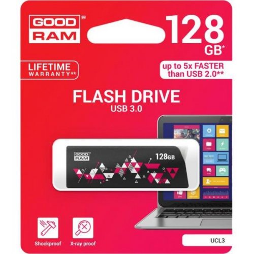 Купить Накопитель GoodRAM Click 128GB USB 3.0 Black (UCL3-1280K0R11) - цена в Харькове, Киеве, Днепре, Одессе
в интернет-магазине Telemart фото