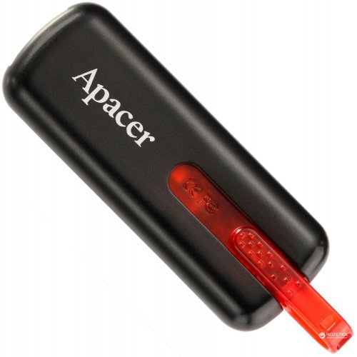 Купити Накопичувач Apacer AH326 16GB USB 2.0 Black/Red (AP16GAH326B-1) - ціна в Києві, Львові, Вінниці, Хмельницькому, Франківську, Україні | інтернет-магазин TELEMART.UA фото