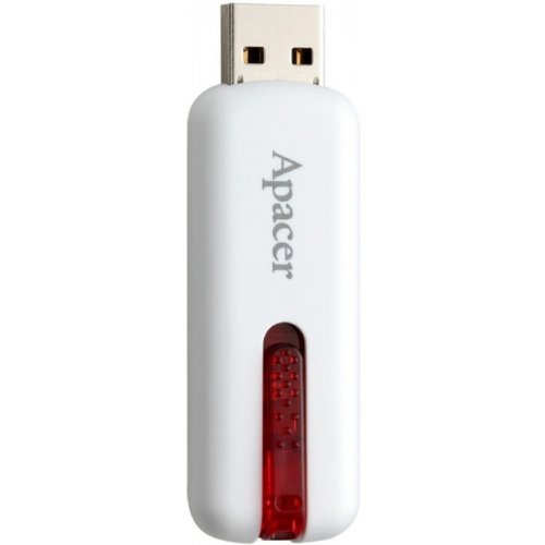 Купити Накопичувач Apacer AH326 16GB USB 2.0 White/Red (AP16GAH326W-1) - ціна в Києві, Львові, Вінниці, Хмельницькому, Франківську, Україні | інтернет-магазин TELEMART.UA фото