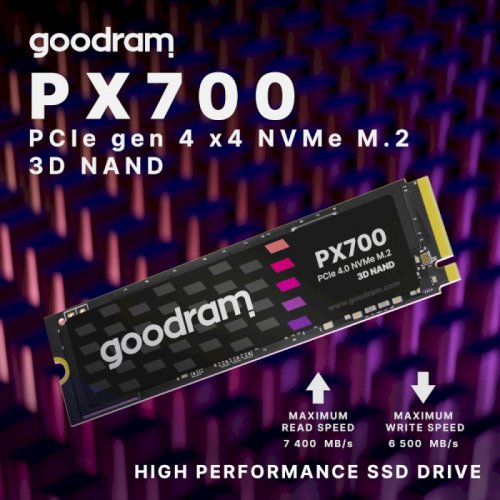 Фото SSD-диск GoodRAM PX700 3D NAND 2TB M.2 (2280 PCI-E) NVMe x4 (SSDPR-PX700-02T-80)