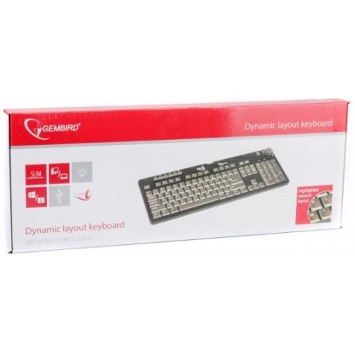 Купить Клавиатура Gembird DLK-001-UA USB Black - цена в Харькове, Киеве, Днепре, Одессе
в интернет-магазине Telemart фото