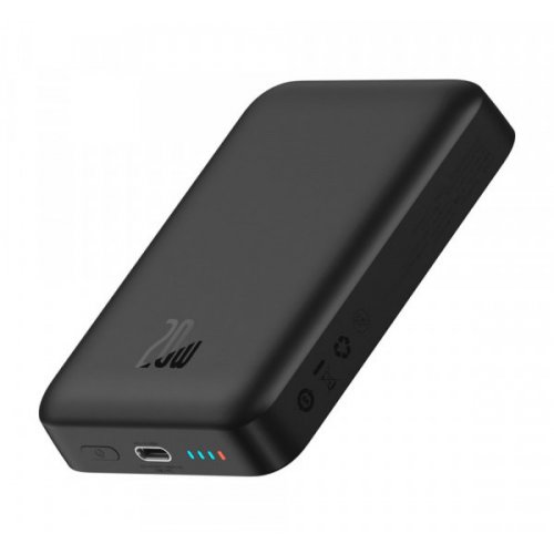 Купити Повербанк з бездротовою зарядкою Baseus Magnetic Mini Wireless 10000mAh 20W (PPCX030001) Black - ціна в Києві, Львові, Вінниці, Хмельницькому, Франківську, Україні | інтернет-магазин TELEMART.UA фото