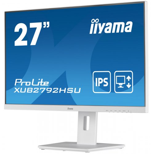 Купить Монитор Iiyama 27" ProLite XUB2792HSU-W5 White - цена в Харькове, Киеве, Днепре, Одессе
в интернет-магазине Telemart фото