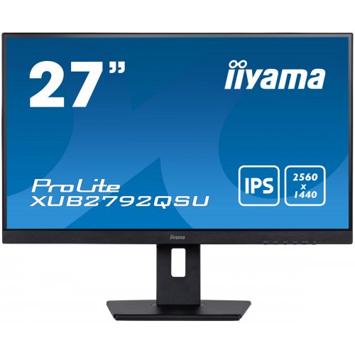 Купить Монитор Iiyama 27" ProLite XUB2792QSU-B5 Black - цена в Харькове, Киеве, Днепре, Одессе
в интернет-магазине Telemart фото