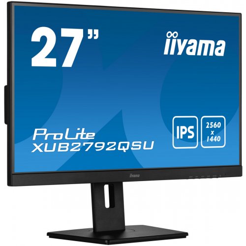 Купить Монитор Iiyama 27" ProLite XUB2792QSU-B5 Black - цена в Харькове, Киеве, Днепре, Одессе
в интернет-магазине Telemart фото