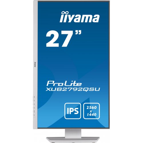 Купить Монитор Iiyama 27" ProLite XUB2792QSU-W5 White - цена в Харькове, Киеве, Днепре, Одессе
в интернет-магазине Telemart фото