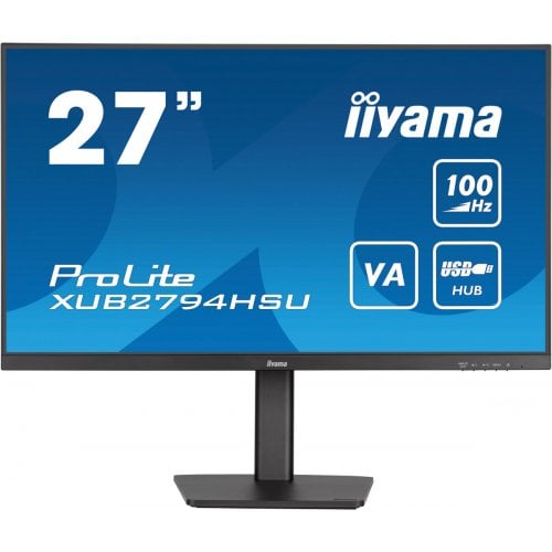 Купить Монитор Iiyama 27" ProLite XUB2794HSU-B6 Black - цена в Харькове, Киеве, Днепре, Одессе
в интернет-магазине Telemart фото