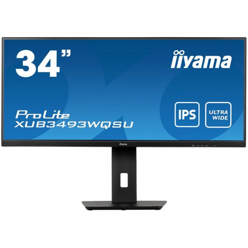 Купити Монітор Iiyama 34" ProLite XUB3493WQSU-B5 Black - ціна в Києві, Львові, Вінниці, Хмельницькому, Франківську, Україні | інтернет-магазин TELEMART.UA фото