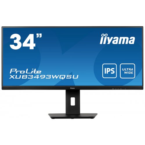 Купить Монитор Iiyama 34" ProLite XUB3493WQSU-B5 Black - цена в Харькове, Киеве, Днепре, Одессе
в интернет-магазине Telemart фото