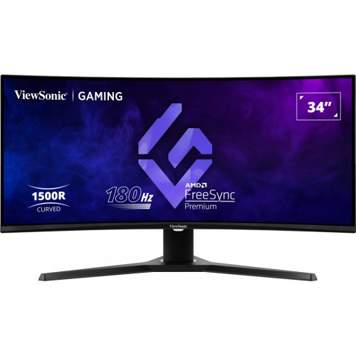 Купить Монитор ViewSonic 34" VX3418-2KPC Black - цена в Харькове, Киеве, Днепре, Одессе
в интернет-магазине Telemart фото