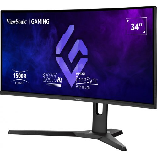 Купить Монитор ViewSonic 34" VX3418-2KPC Black - цена в Харькове, Киеве, Днепре, Одессе
в интернет-магазине Telemart фото