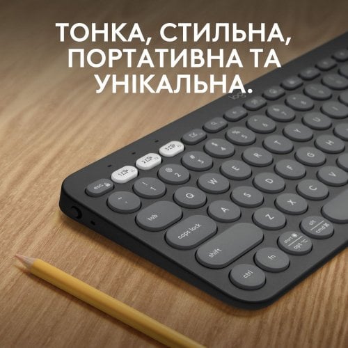 Купить Клавиатура Logitech Pebble Keys 2 K380s (920-011851) Graphite - цена в Харькове, Киеве, Днепре, Одессе
в интернет-магазине Telemart фото